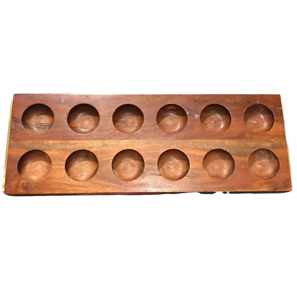 Hearth & Hand with Magnolia Wood Dozen Egg Tray Gold Metal Handles Easter Spring - Picture 6 of 10